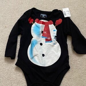 Black Snowman Kids One Piece